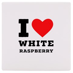 I Love White Raspberry Uv Print Square Tile Coaster  by ilovewhateva