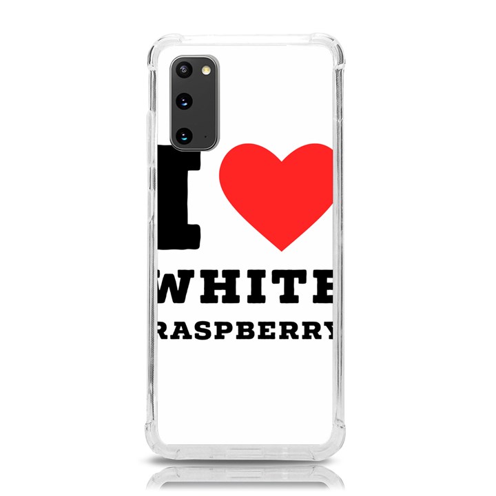 I love white raspberry Samsung Galaxy S20 6.2 Inch TPU UV Case