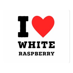 I Love White Raspberry Premium Plush Fleece Blanket (large) by ilovewhateva