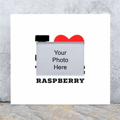 I Love White Raspberry White Wall Photo Frame 5  X 7  by ilovewhateva