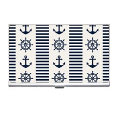 Nautical-seamless-pattern-vector-illustration Business Card Holder by Salman4z