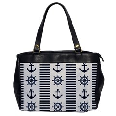 Nautical-seamless-pattern-vector-illustration Oversize Office Handbag by Salman4z