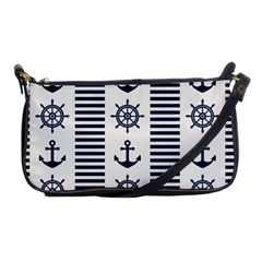 Nautical-seamless-pattern-vector-illustration Shoulder Clutch Bag by Salman4z