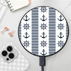 Nautical-seamless-pattern-vector-illustration Wireless Fast Charger(black)