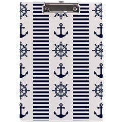 Nautical-seamless-pattern-vector-illustration A4 Acrylic Clipboard by Salman4z