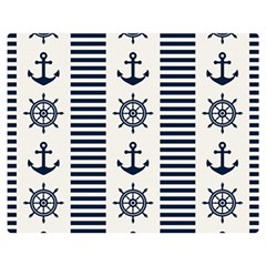 Nautical-seamless-pattern-vector-illustration Premium Plush Fleece Blanket (medium)