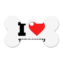 I Love Tiramisu Dog Tag Bone (two Sides) by ilovewhateva