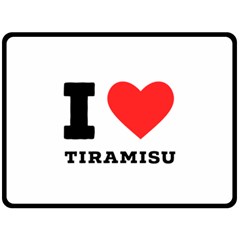 I Love Tiramisu Fleece Blanket (large) by ilovewhateva