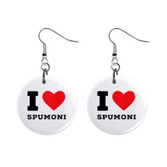 I Love Spumoni Mini Button Earrings by ilovewhateva