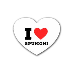 I Love Spumoni Rubber Heart Coaster (4 Pack) by ilovewhateva