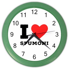 I Love Spumoni Color Wall Clock by ilovewhateva