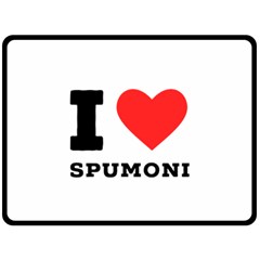 I Love Spumoni Fleece Blanket (large) by ilovewhateva