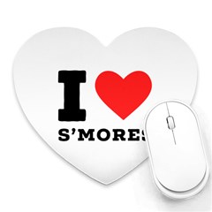 I Love S’mores  Heart Mousepad by ilovewhateva