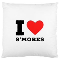 I Love S’mores  Large Premium Plush Fleece Cushion Case (one Side) by ilovewhateva