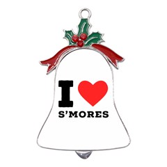 I Love S’mores  Metal Holly Leaf Bell Ornament by ilovewhateva