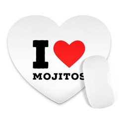 I Love Mojitos  Heart Mousepad by ilovewhateva