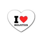 I love mojitos  Rubber Coaster (Heart) Front