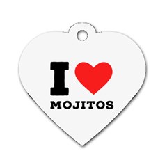 I love mojitos  Dog Tag Heart (One Side)