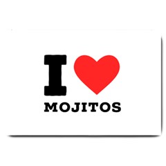 I Love Mojitos  Large Doormat by ilovewhateva