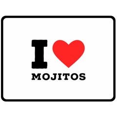 I love mojitos  Two Sides Fleece Blanket (Large)