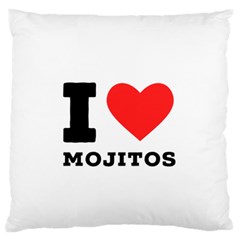 I love mojitos  Large Premium Plush Fleece Cushion Case (Two Sides)