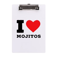 I Love Mojitos  A5 Acrylic Clipboard