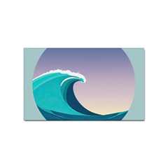 Tsunami Tidal Waves Wave Minimalist Ocean Sea Sticker Rectangular (10 Pack) by Ravend