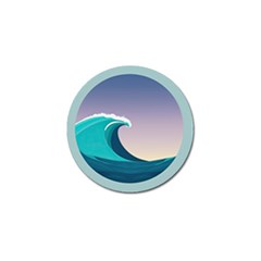 Tsunami Tidal Waves Wave Minimalist Ocean Sea Golf Ball Marker (4 Pack) by Ravend