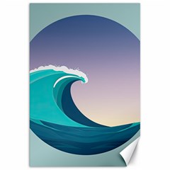 Tsunami Tidal Waves Wave Minimalist Ocean Sea Canvas 20  X 30  by Ravend