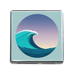 Tsunami Tidal Waves Wave Minimalist Ocean Sea Memory Card Reader (square 5 Slot) by Ravend