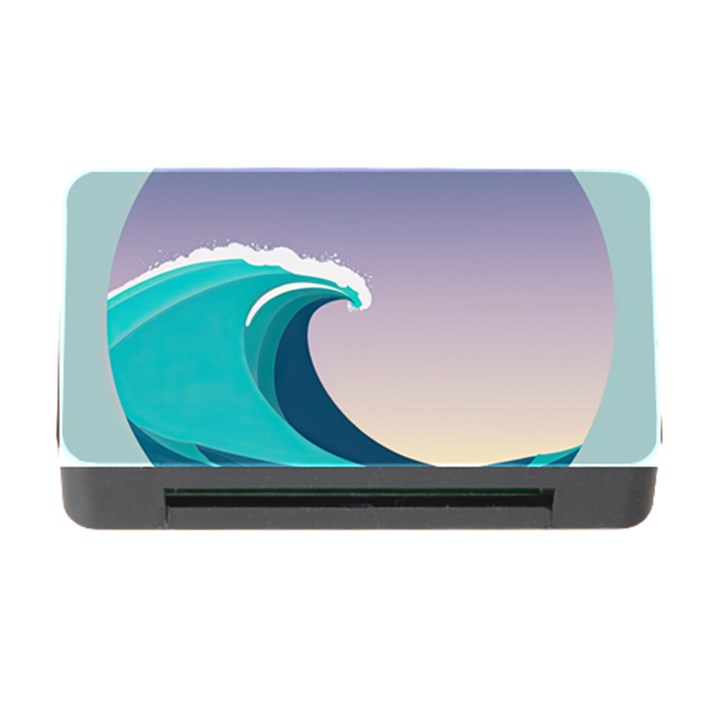 Tsunami Tidal Waves Wave Minimalist Ocean Sea Memory Card Reader with CF