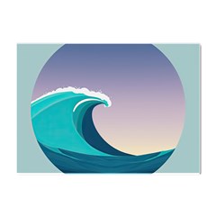 Tsunami Tidal Waves Wave Minimalist Ocean Sea Crystal Sticker (a4) by Ravend