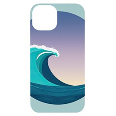 Tsunami Tidal Waves Wave Minimalist Ocean Sea Iphone 14 Black Uv Print Case