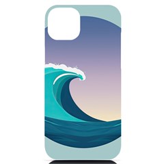 Tsunami Tidal Waves Wave Minimalist Ocean Sea Iphone 14 Plus Black Uv Print Case