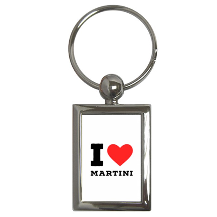 I love martini Key Chain (Rectangle)