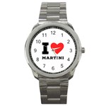 I love martini Sport Metal Watch Front