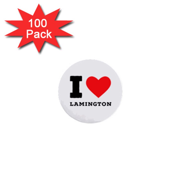 I love lamington 1  Mini Buttons (100 pack) 