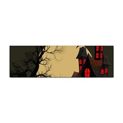 Halloween Moon Haunted House Full Moon Dead Tree Sticker Bumper (100 Pack) by Ravend