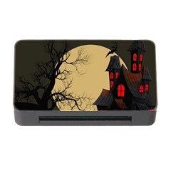 Halloween Moon Haunted House Full Moon Dead Tree Memory Card Reader With Cf by Ravend