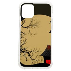 Halloween Moon Haunted House Full Moon Dead Tree Iphone 12 Mini Tpu Uv Print Case	 by Ravend