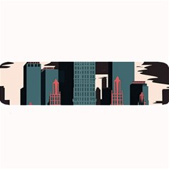 New York City Nyc Skyline Cityscape Large Bar Mat by Ravend