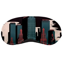 New York City Nyc Skyline Cityscape Sleeping Mask by Ravend