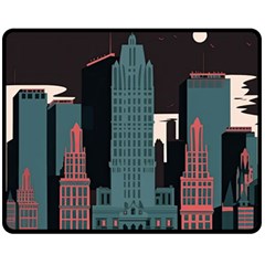 New York City Nyc Skyline Cityscape Fleece Blanket (medium)