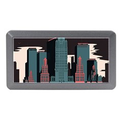 New York City Nyc Skyline Cityscape Memory Card Reader (mini) by Ravend