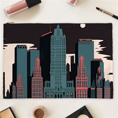 New York City Nyc Skyline Cityscape Cosmetic Bag (xxl) by Ravend