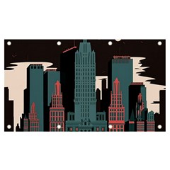 New York City Nyc Skyline Cityscape Banner And Sign 7  X 4  by Ravend