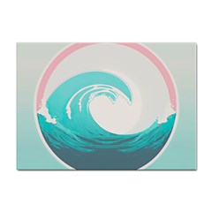 Tidal Wave Ocean Sea Tsunami Wave Minimalist Sticker A4 (10 Pack) by Ravend