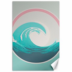 Tidal Wave Ocean Sea Tsunami Wave Minimalist Canvas 20  X 30  by Ravend