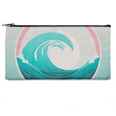 Tidal Wave Ocean Sea Tsunami Wave Minimalist Pencil Case by Ravend