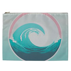 Tidal Wave Ocean Sea Tsunami Wave Minimalist Cosmetic Bag (xxl) by Ravend